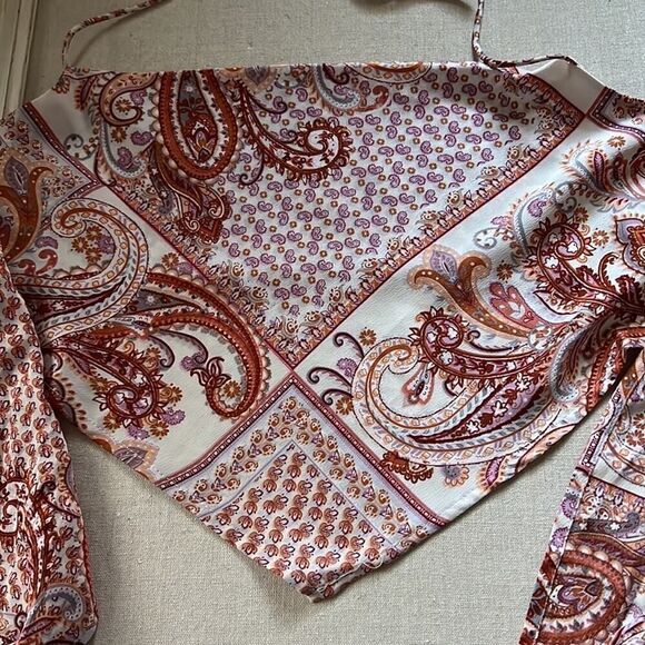Cotton Candy LA paisley pattern scarf top NWOT XS - Picture 2 of 7